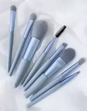 Makeup Cosmetic Brush Set 8 Piece Blue