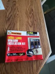 Extra Large Window Clear Insulation Shrink Kit Frost King 62" x 210" 2 Pk New