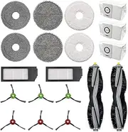 [NUZAMAS] Replacement Parts for Ecovacs Deebot X1 Omni/Turbo Robot Vacuum Cleaner, Accessories Kit 6 Side Brush, 2 Main Brush, 2 Filter, 4 Mop Cloth, 3 Disposable dust Bag