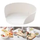 Open Type Side Dishes Tray White Fruit Cleaning Tray for Kitchen Supplies