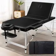 Alfordson Massage Table 3 Fold 85cm Foldable Portable Aluminium Lift Up Bed Desk