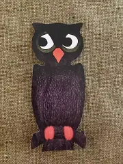 U Choose Vintage Inspired Big Eyed Gray Hoot Owl Halloween Cardstock Decoration