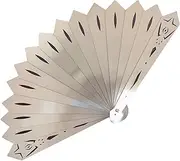 [Generic] Metal Hand-Carved Folding Fan,Hollow Self-Defense Room Decoration Handicraft Kung Fu Fan, Fitness Folding Fan, Easy to Carry, Light and Flexible, Decorating, Fanning, Gift Giving,COS (A)