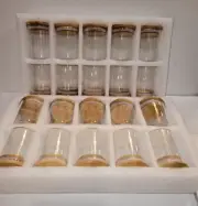 4 oz Spice Jar Set of 20 with Bamboo Lids and Labels by JuneHeart in Original Pk