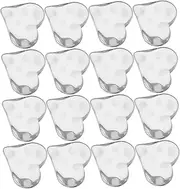 Baluue Glass Nail Display Boards 20pcs Manicure Nail Art Set Display Card Heart Design for Nail Polish