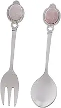 Cabilock 1 Set of Convenient Dessert Spoon Delicate Salad Fork Reusable Cake Spoon Party Supply