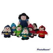 Amigurumi Crocheted Dolls Snow White Seven Dwarfs Handmade Stuffed Toys Dolls