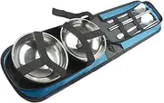 Travel Equipment Set - Camping Dinnerware Set | Stainless Steel Double Dinnerware Set, Metal Camping Equipment Set, Stainless Steel Cookware with Bowl, Spoon and Chopsticks for Outdoor Adventure
