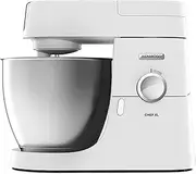 [Kenwood] Chef XL Stand Mixer KVL4100W, Kitchen Machine with Beater, Whisk and Dough Hook Attachments, 6.7L Dishwasher Safe Stainless Steel Bowl, 1200W Motor, White