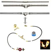 TB98ITCK+: IN-TABLE DIY GAS FIRE PIT KIT & 98" LIFETIME 316 STAINLESS BURNER