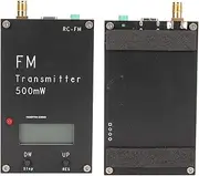 500MW FM Transmitter, Radio Transmitter with LCD Screen 88‑108Mhz FM, Radio Station for Church with Microphone, FM Radio Stereo Station for Drive in Movie, Parking Lot