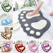 Bath Mat Non-slip Bathroom Rugs Mats Water Absorbent Non-Slip Mat Used in Bathroom, Shower, Room, Etc.Soft Flocking Bath Mat Machine Washable Bath Mat Bathroom