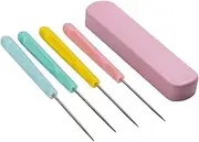 LSTCPGLAI 1 Set Hand Craft DIY Tool Set Plastics Handle Scratch Awl Sewing Tailors Awl for Punch Stitching Sewing Accessories (Random Color)