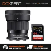 SIGMA 56MM F/1.4 DC DN CONTEMPORARY LENS FOR NIKON Z MOUNT (4351973) + SD CARD