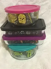 Pyrex Star Wars Themed Special Edition 2020 8 Piece Set Yoda Darth Vader