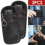 3 x Car Key Signal Protector Faraday Cage Fob Pouch Keyless RFID Blocking Bag®√