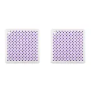 2PK Dexas 7.5cm Silicone Trivet Table Protector Square - Purple