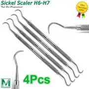 Dental Periodontal Curettes Sickle Scaler Tartar Calculus Plaque Remover 4PCS