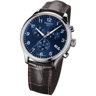 【TISSOT 天梭 官方授權】CHRONO XL 韻馳系列 三眼計時石英腕錶 母親節 禮物(T1166171604700)