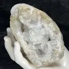 4-1/2" UNIQUE Fluorite Botryoidal Chalcedony Crystal Cubic Quartz Cluster 1.4Lb