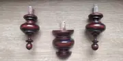 SET 3 WOODEN FINIALS TO THE ANTIQUE CLOCK BECKER,LENZKIRCH....