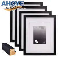 在飛比找PChome24h購物優惠-【AHOYE】4X6簡約松木相框 黑色 4入組