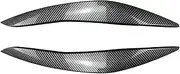 mknvu Headlight Eyebrow Cover Trim Sticker,Fit For, 5 Series F10 F11 F18 2011-2014 Front Head Light Lamp Headlamp Eyelid Brow Headlight Eyebrow Strips(Carbon Fiber Look)