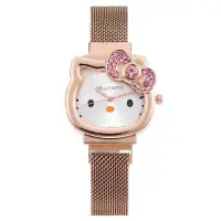 在飛比找蝦皮購物優惠-現貨 Hello Kitty手錶 韓風時尚 鋼帶石英手錶 女