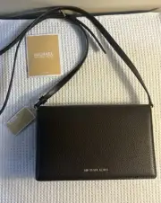 Michael Kors Jet Set Medium Flap Leather Crossbody In Chocolate NWT