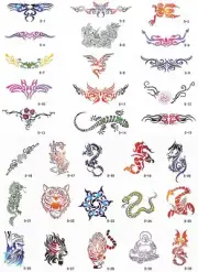 Paasche Airbrush Airbrush Tattoo Stencil Design Book No.2 (30 Large Designs)