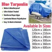 Blue Tarpaulin Tarp Poly Tarps Heavy Duty Canvas Camping Cover Tent AU