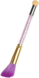 Baluue 3 Pcs Acrylic Nail Dust Remover Brush Doudle End Nail Art Tool Rhinestone Pole Makeup Power Brush Comfortable