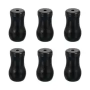 Cord Knobs, Black Wooden Cord Tassel Drops Pull End for Window, 1.3x0.7" 6Pcs
