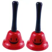 Huqqi 2 Pack Smile Hand Bell, Service Bell Bar Counter Top Service Call Bell