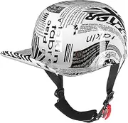 Motorcycle Baseball Cap Vintage Half Helmet Jet Helmet Half Shell ECE Approved Moped Open Face Scooter Helmet for Men Women Fashion F,M=55-57CM