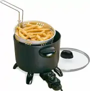 Electric Deep Fryer Dual Daddy Cooker Home Kitchen Countertop Fries