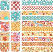 262Ft Groovy Bulletin Border Boho Die-Cut Border Trim 10 Rolls Daisy Classroom Borders for Bulletin Board Groovy Themed Classroom Board Decorations for Home School Wall Decor