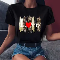 在飛比找蝦皮購物優惠-Leopard print T-shirt夏季時尚豹紋印花女