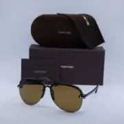 TOM FORD FT1004 51E Mastic/Brown 62-12-145 Sunglasses New Authentic