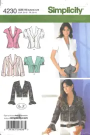 Uncut Simplicity Sewing Pattern 4230 Petite Jacket 2 Lengths with Five Variation