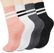 [usefulpro] Pilates Socks for Women with Non Slip Grippers, Yoga Socks for Barre Workout Hospital Gym