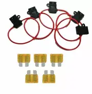 12 Gauge ATC ATO In-Line Fuse Holder Wire 12V Blade Waterproof 5 Pack 35 Amp