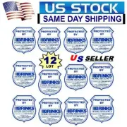 12 DIE CUT Security Alarm System In Use Window Warning Sticker Decals