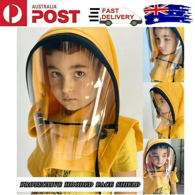 Child Full Face Protective Cap Anti-fog Saliva-proof Hat Face Shield Removable D