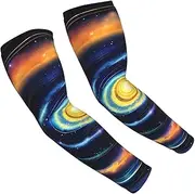 [FSCEV] Space Spiral Cosmic Energy Sun Protection Arm Sleeves Outdoor Essentials Cooling Compression Golf Hiking Cycling