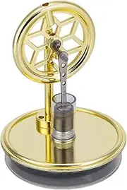 Steam Engine, Low-Temperature Stirling Mechanical Toy, Educational Science Kits Home Desktop Decoration for Parents, Kids