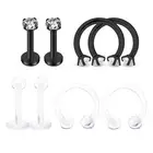 8PCS Piercing Earring Studs Tragus Ear Helix Conch Lip Piercing Jewellery