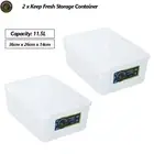 2 x Food Storage Containers Fridge Freezer Dry Food Pantry Organiser Box 11.5L