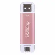 Transcend ESD310 2 TB Portable Solid State Drive - External - Pink - Desktop PC, Notebook, Gaming Console, Tablet, Smartphone Device Supported - USB