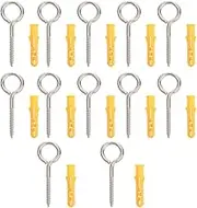 iplusmile 12Pcs Heavy Duty Stainless Steel Eye Screws for Expansion Tubes for Hammocks Swings and More